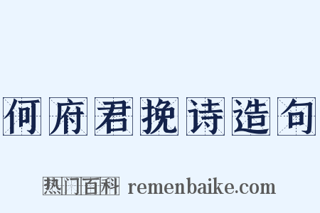 何府君挽诗造句是什么意思的图片
